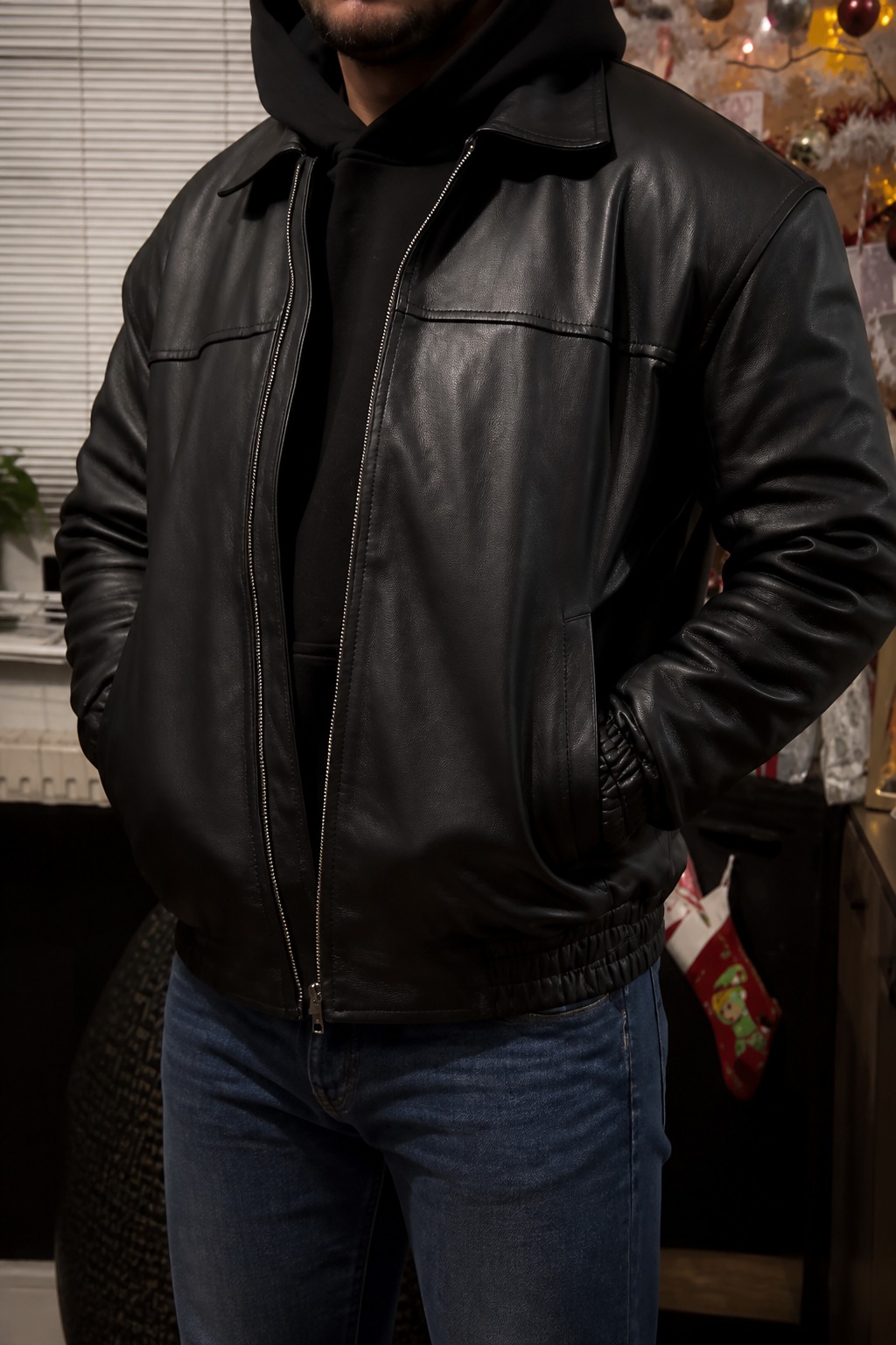 Vintage classic leather jacket